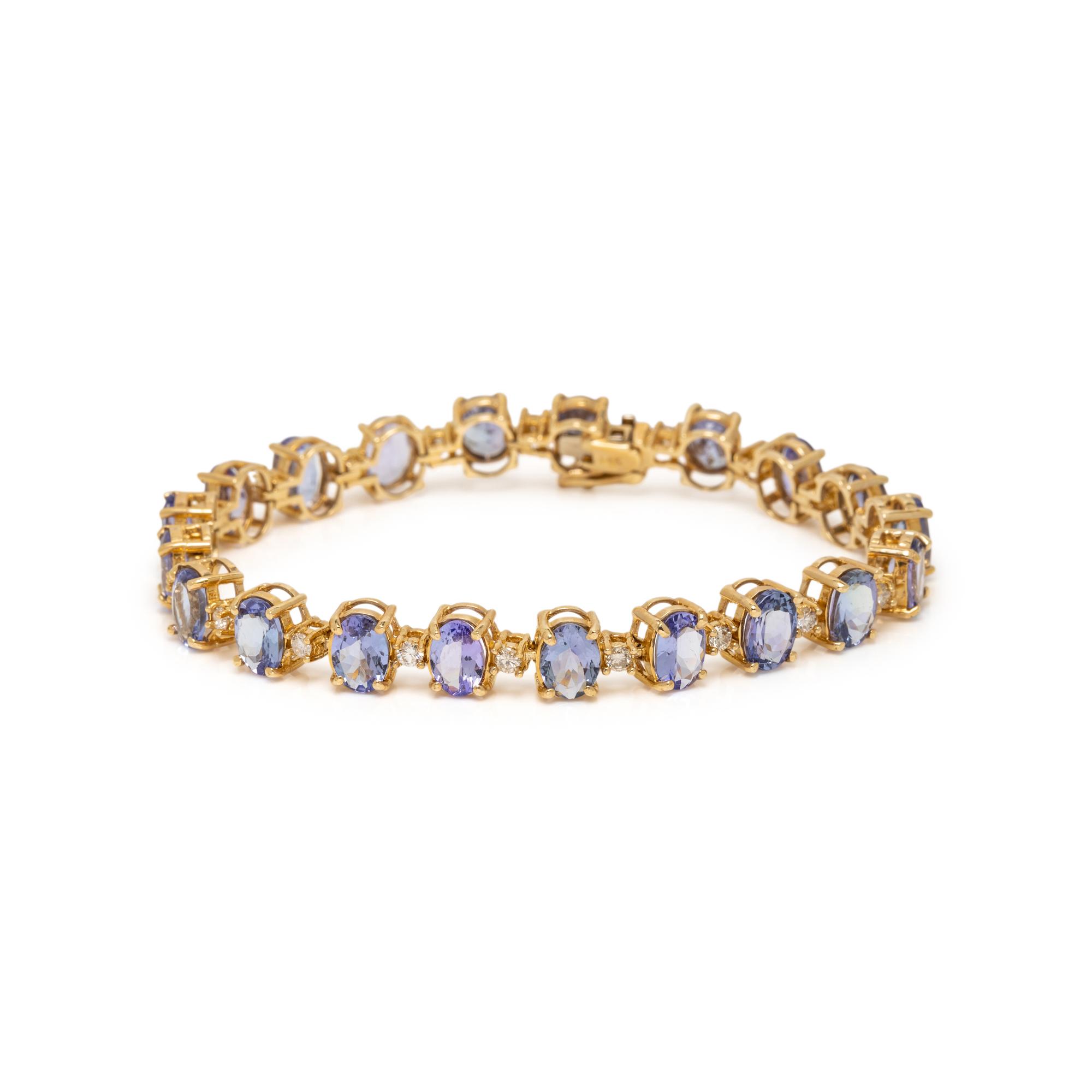 TANZANITE AND DIAMOND BRACELET
