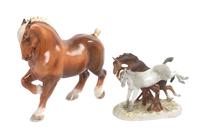 A Spanish Porcelain Figural Group, Martino Width of first 8 1/2 inches. — SECOND HALF 20TH CENTURY