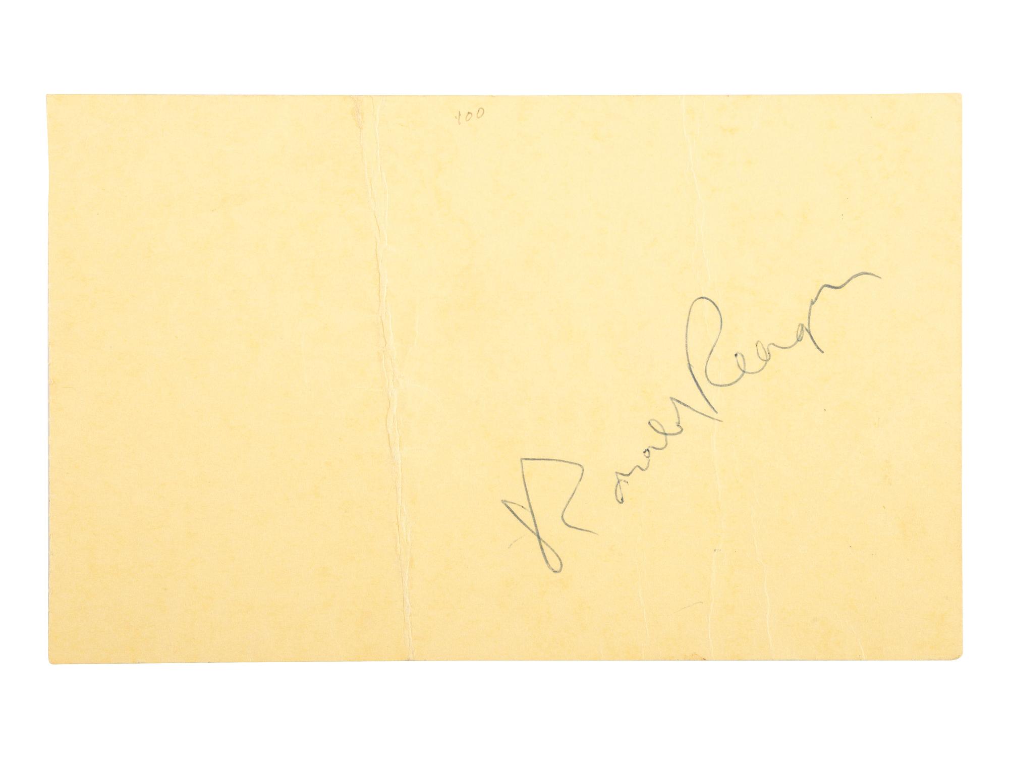 [POLITICS IN AMERICA]. A group of presidential signatures including Rutherford B. HAYES, Lyndon B. JOHNSON, Ronald REAGAN, and George H.W. BUSH.