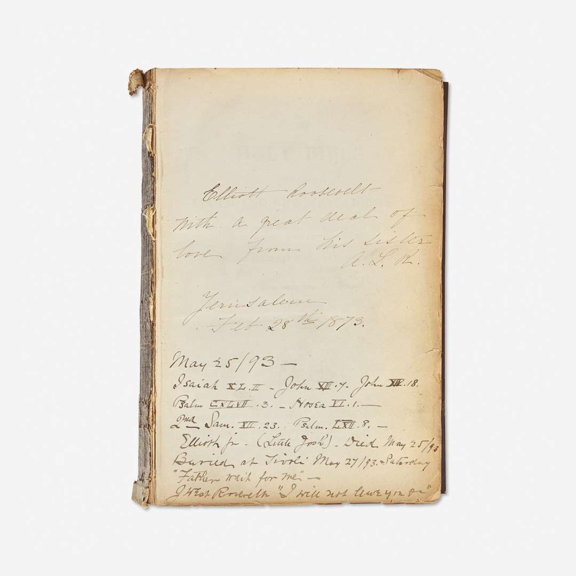 [Americana] [Roosevelt, Theodore] The Holy Bible, Containing the Old and New Testaments...