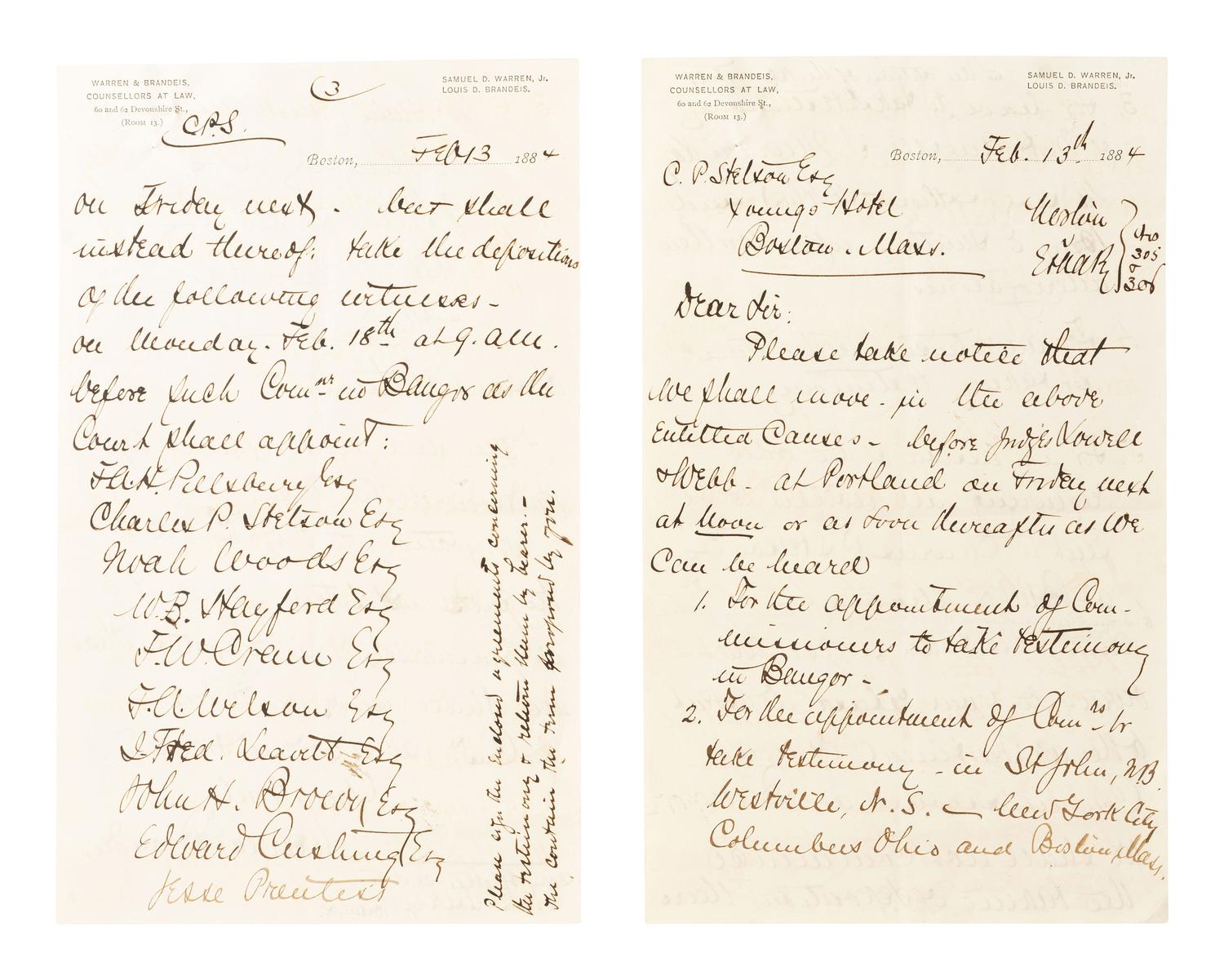 [LAW]. Autographs and documents related to prominent jurists, including: