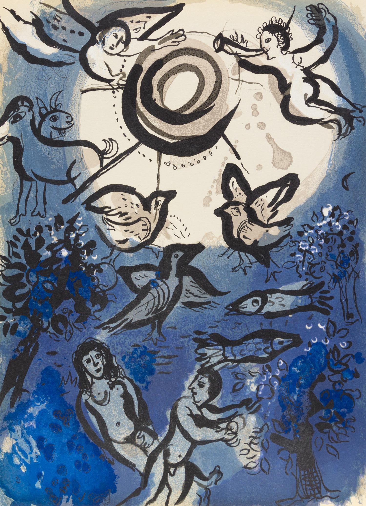 Marc Chagall, (French/Russian, 1887-1985), Verve Vol VIII, Nos 33-34 (Bible), 1956, comprising 16 color lithographs including the front