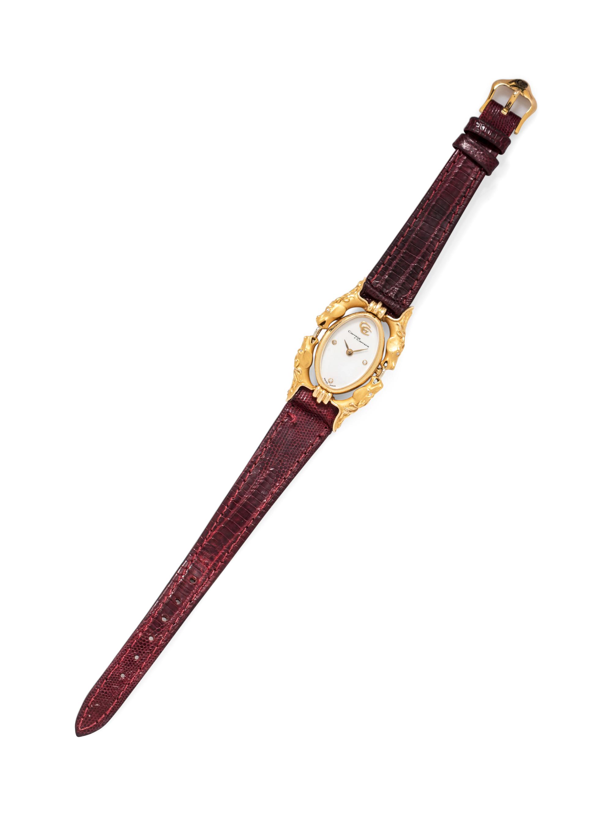 An 18 Karat Yellow Gold and Diamond ‘Equus’ Wristwatch, Carrera y Carrera,
