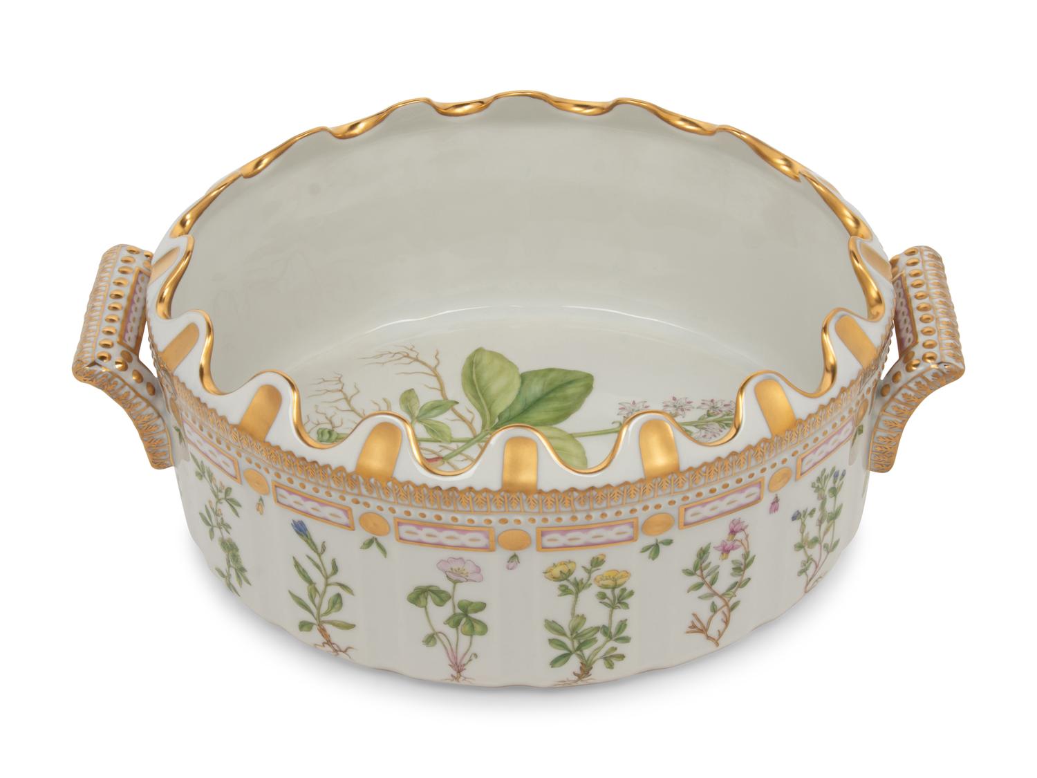 A Royal Copenhagen Flora Danica Porcelain Monteith
