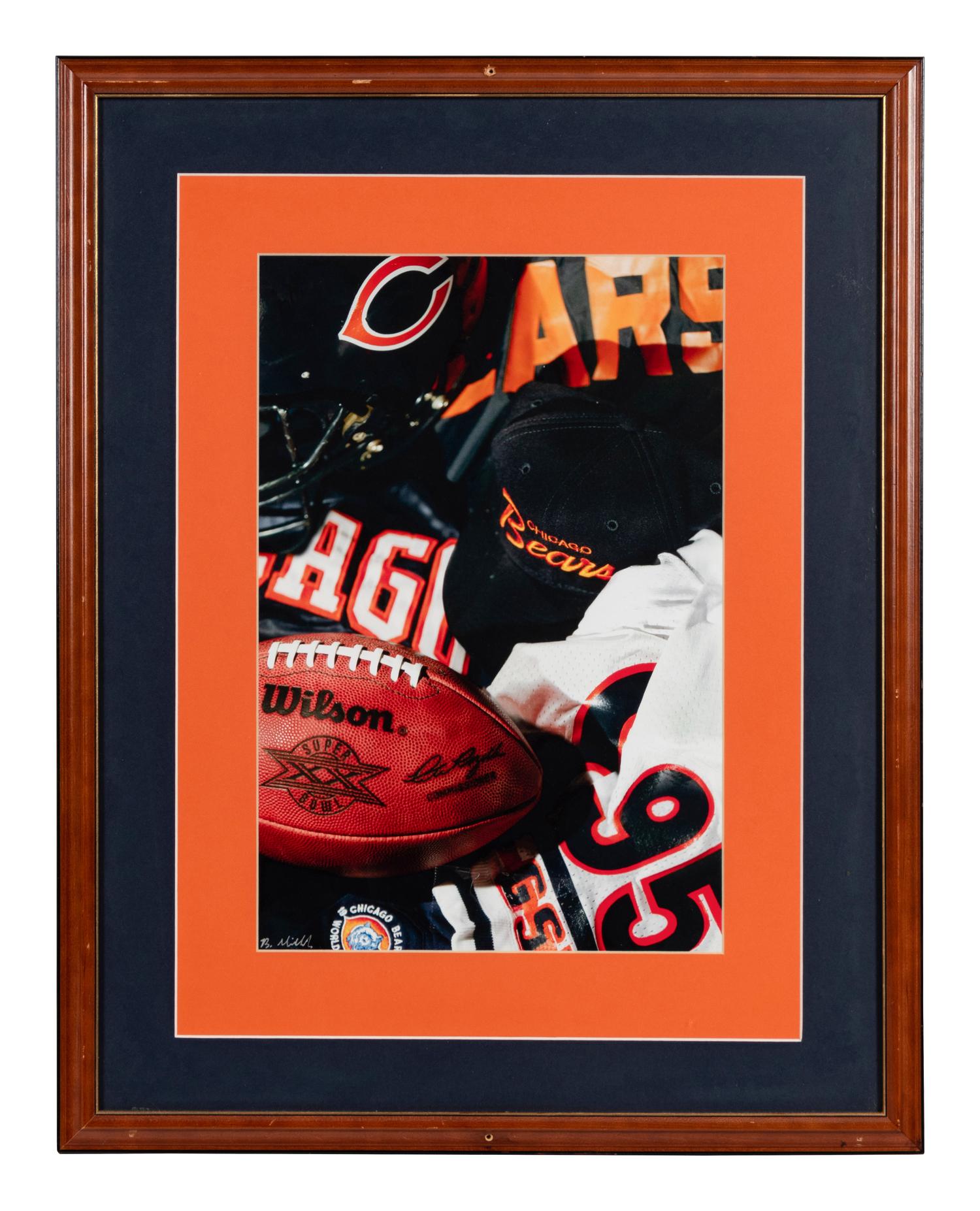 A Group of Five Large Scale Football Artworks Formerly Displayed at Mike Ditka’s Restaurant