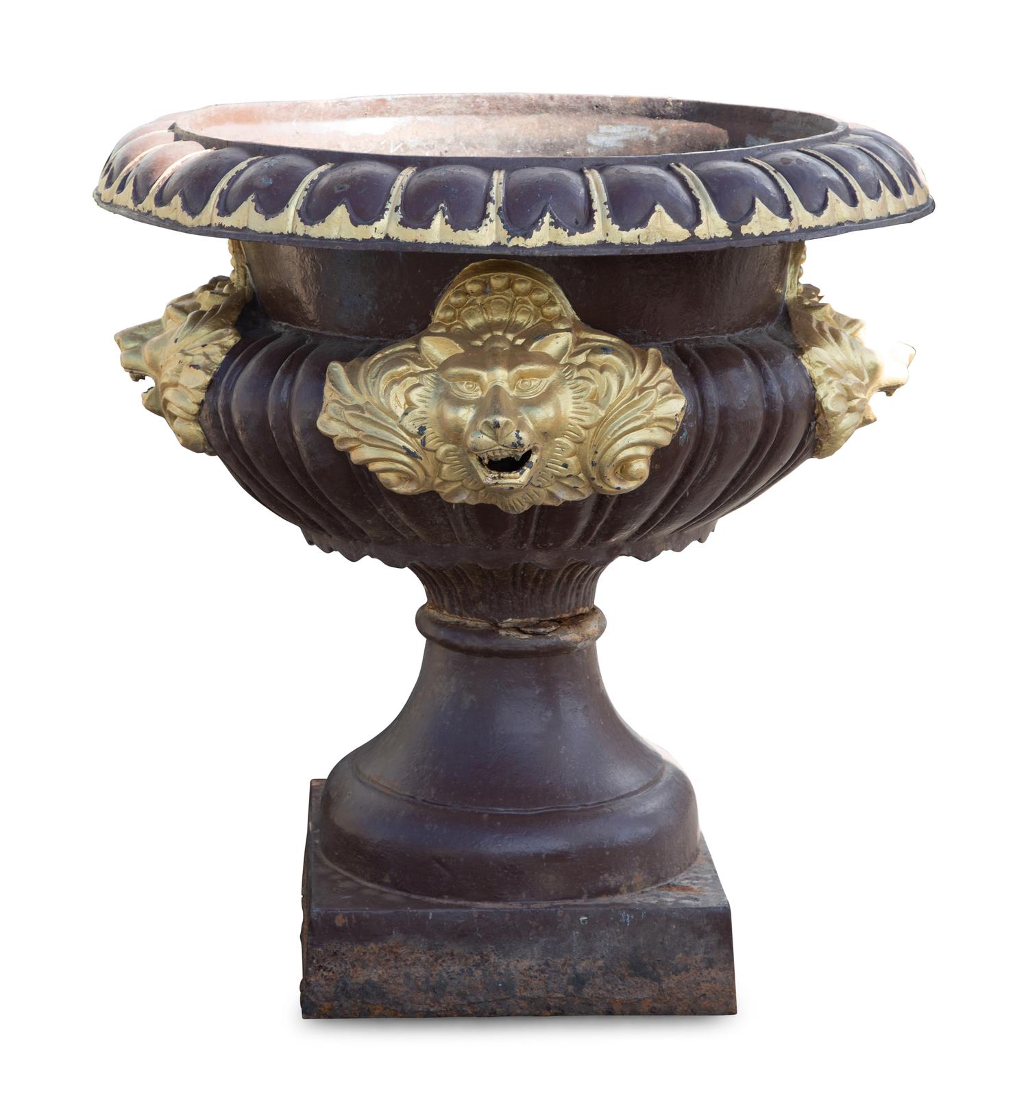 A Parcel Gilt Cast Iron Jardinière — 20th Century