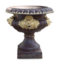 A Parcel Gilt Cast Iron Jardinière — 20th Century