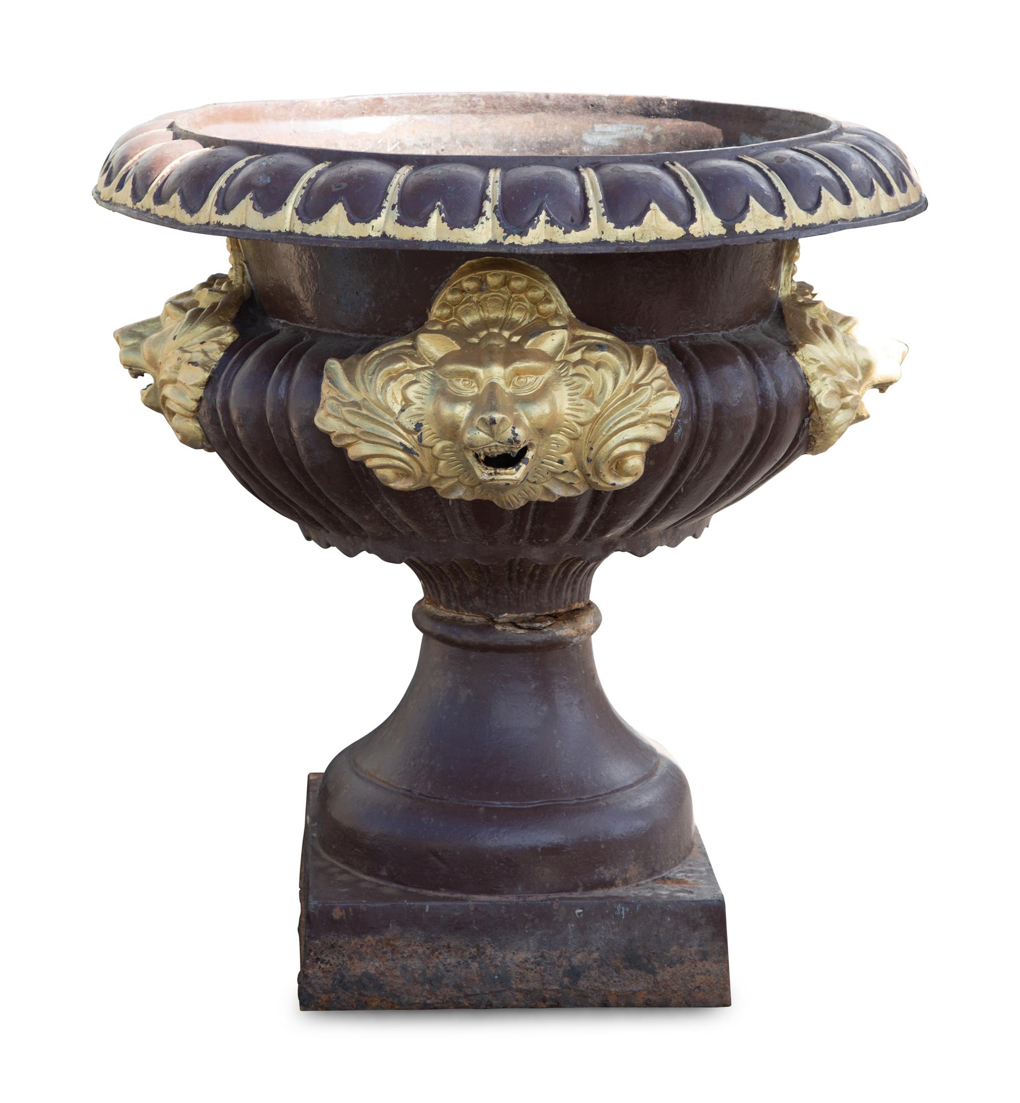 A Parcel Gilt Cast Iron Jardinière — 20th Century