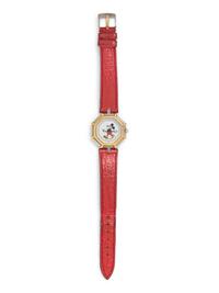 GERALD GENTA, STAINLESS STEEL AND YELLOW GOLD 'LES FANTAISIES' MICKEY MOUSE WRISTWATCH