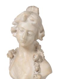 A Continental Marble Bust of Ruth and Two Other Small Busts