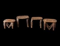 Four Nupe Wood Stools