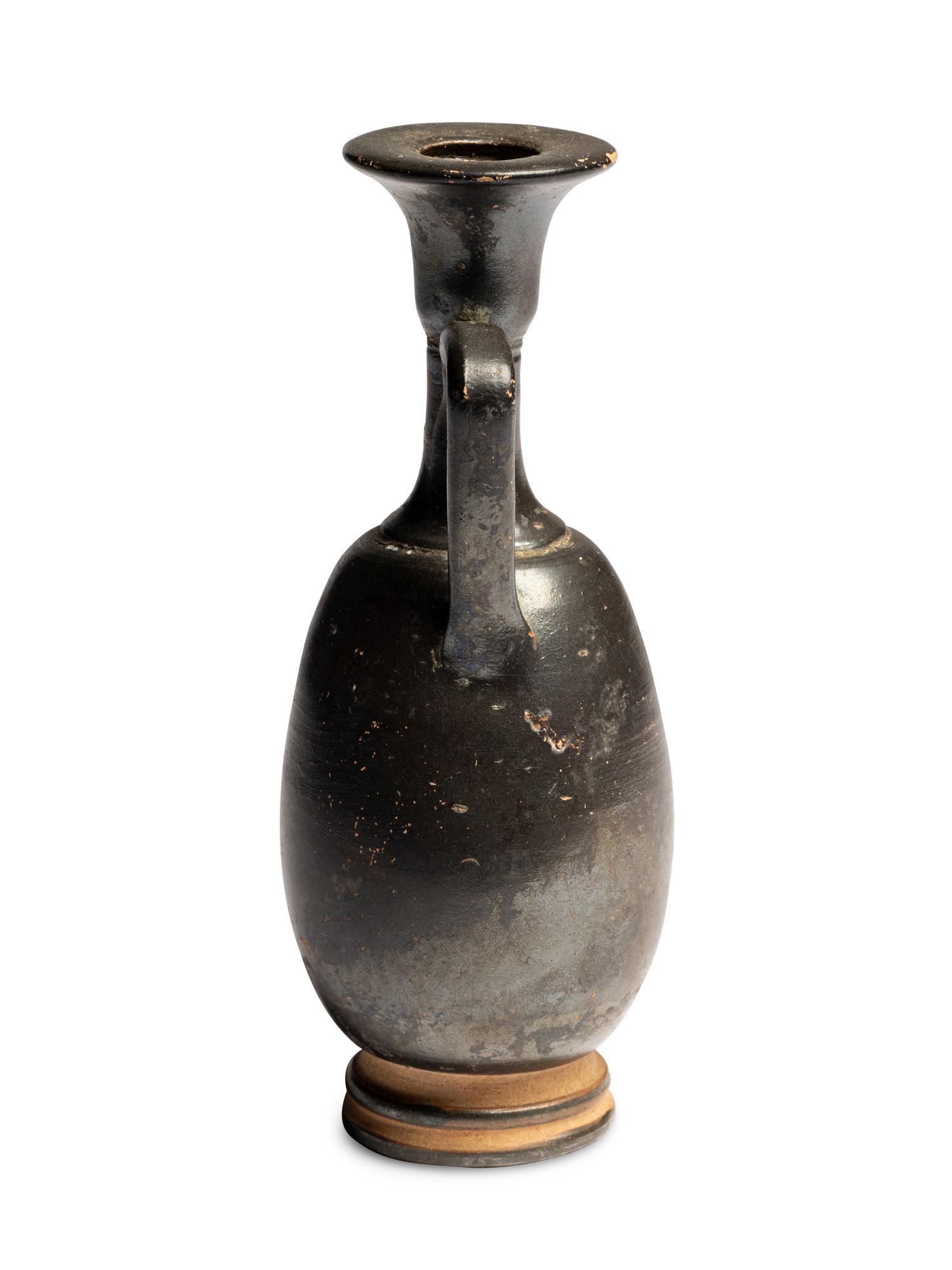 An Apulian Black-Glazed Lekythos