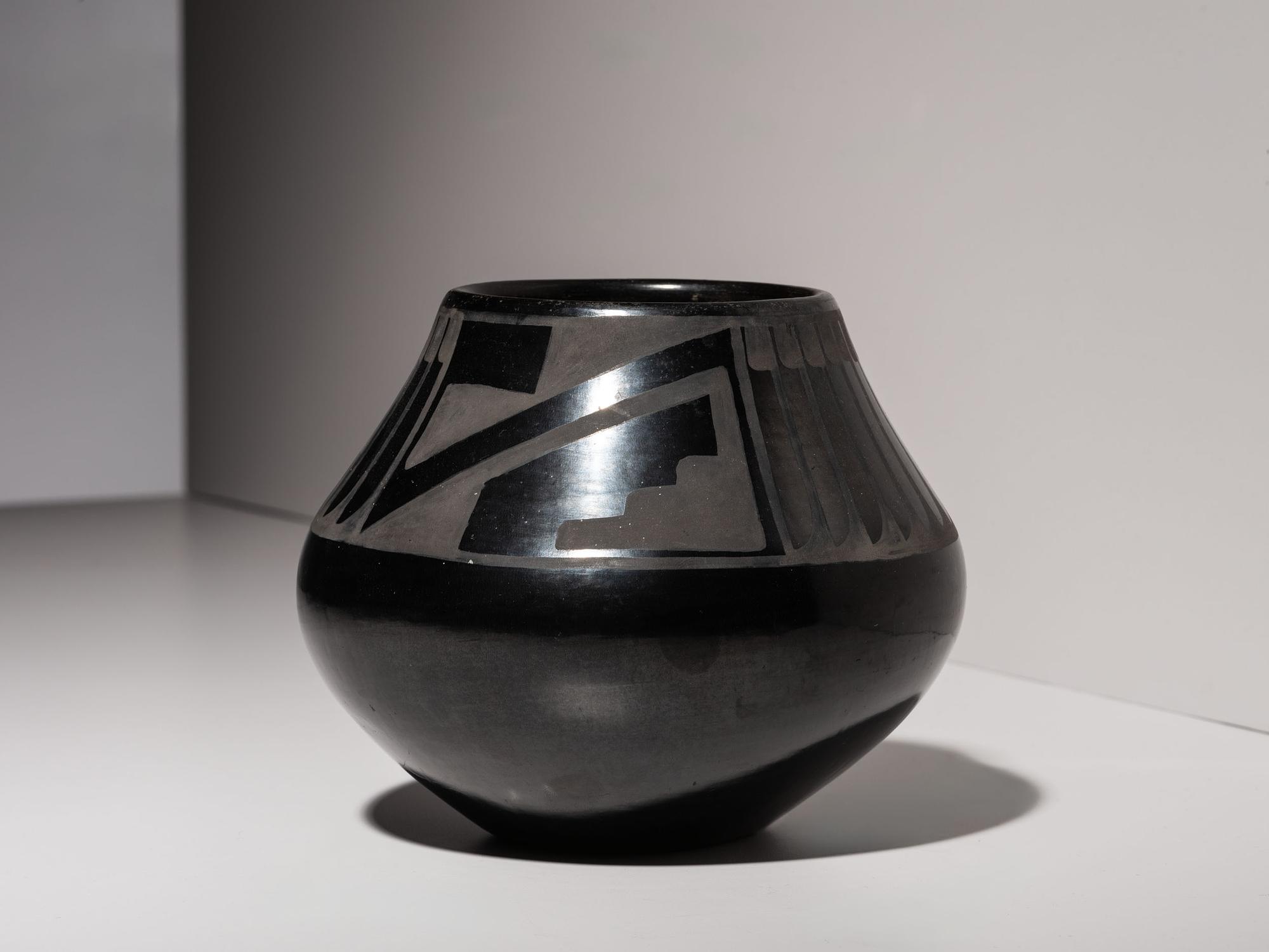 Blackware Jar, with Feathers 1943-1954