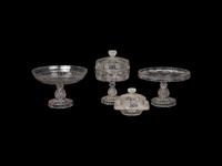A Collection of United States Coin-Motif Decorated Glass Table Articles