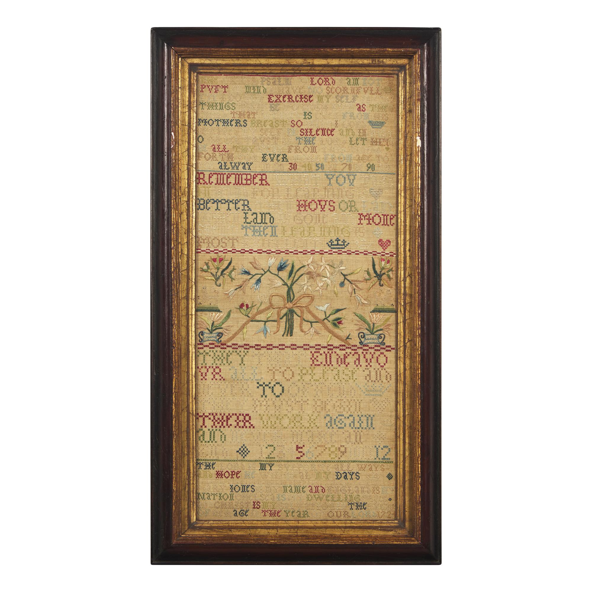 A Pair of Fine English Needlework Samplers Worked by Sisters