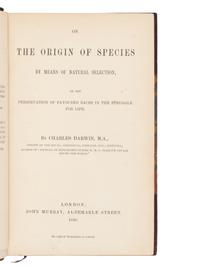 [NATURAL HISTORY]. DARWIN, Charles (1809-1882). On the Origin of Species . London: John Murray, 1859.