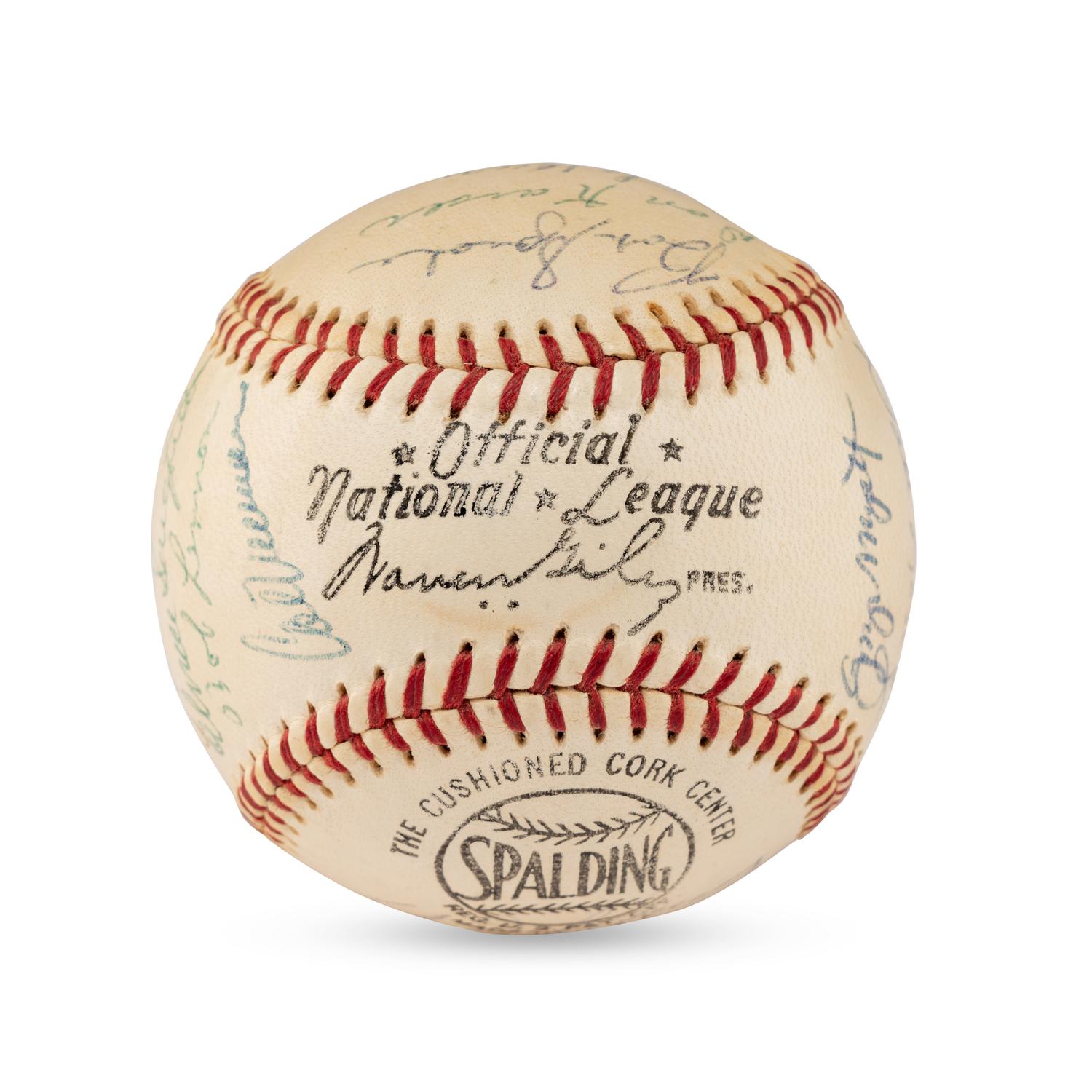 A 1957 Chicago Cubs Team Signed Autograph Baseball (JSA Letter of Authenticity),