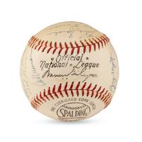 A 1957 Chicago Cubs Team Signed Autograph Baseball (JSA Letter of Authenticity),