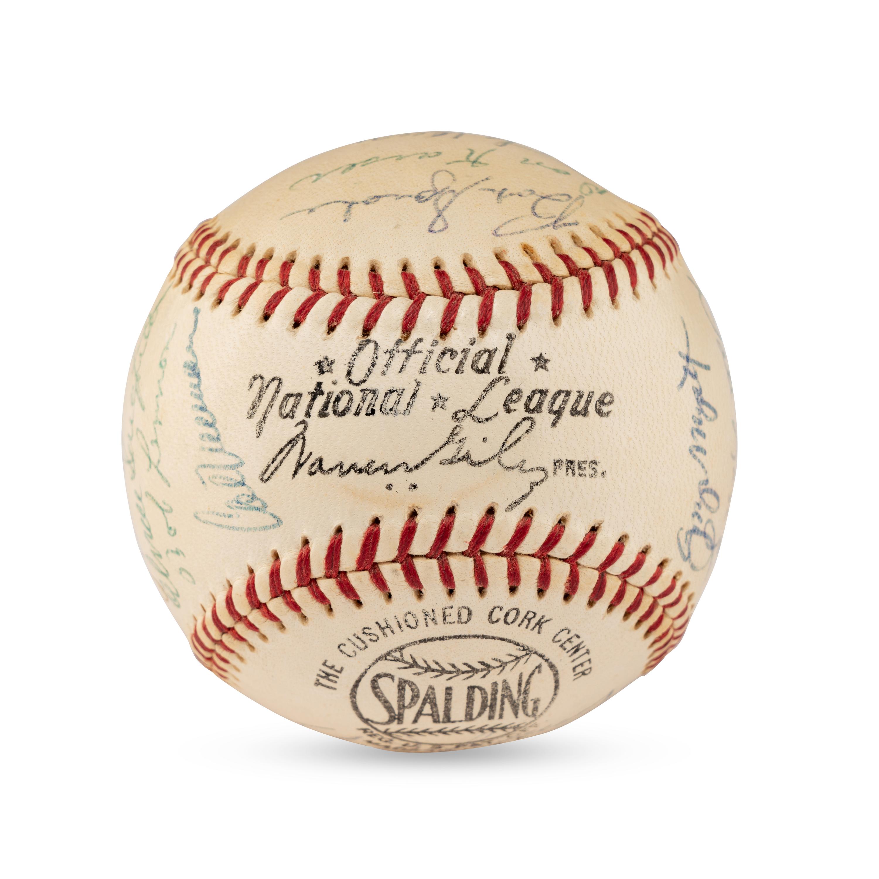 A 1957 Chicago Cubs Team Signed Autograph Baseball (JSA Letter of Authenticity),