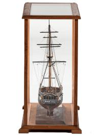 A Painted Wood Cased Scale Model of the U.S. Brig President Adams