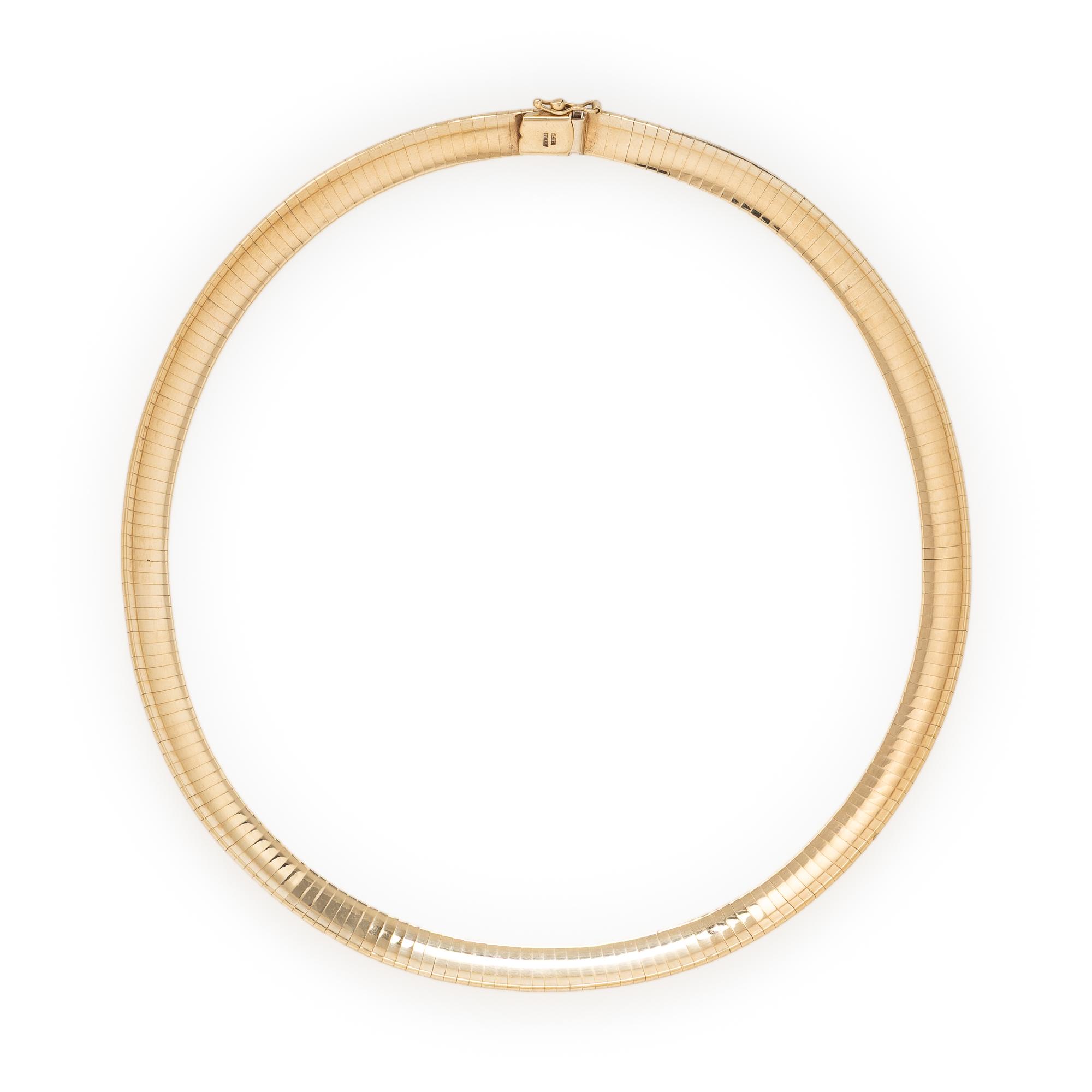 Yellow Gold Omega Chain