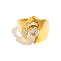 YELLOW GOLD AND DIAMOND RING