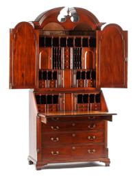A George III Mahogany Secretary Height 91 x width 42 x depth 23 inches. — 18TH CENTURY