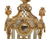 A Louis XVI Painted and Parcel Gilt Carved Wood Watch Stand