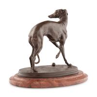 Three French Bronze Figures of Dogs