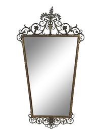 A Gilt Bronze Shield-Form Mirror