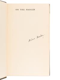 HUXLEY, Aldous (1894-1963). On the Margin. London: Chatto & Windus, 1923.