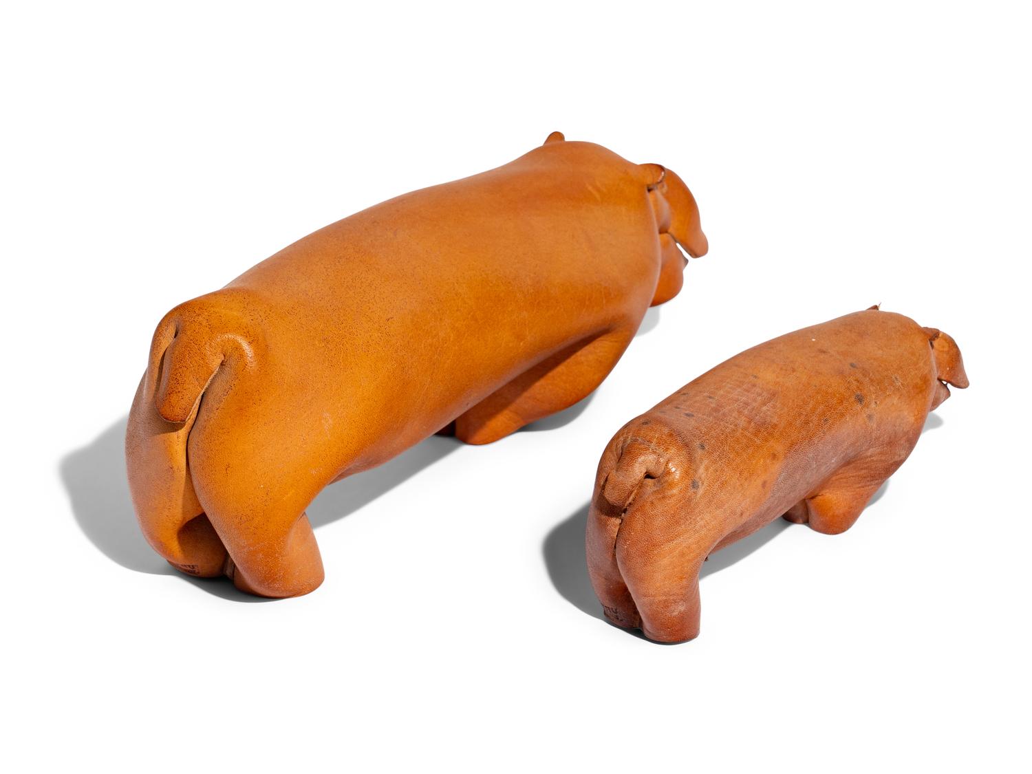 Two Leather Hippos