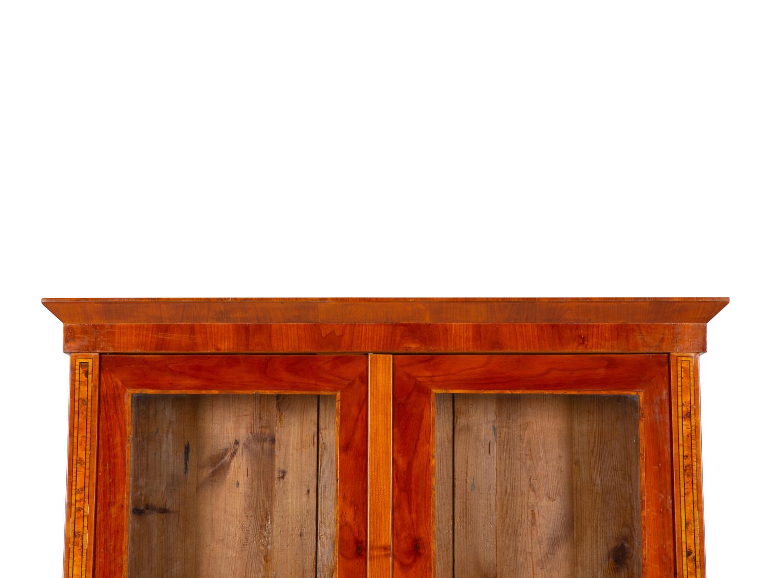An Austrian Biedermeier Inlaid Walnut Bibliotheque — Mid-19th Century