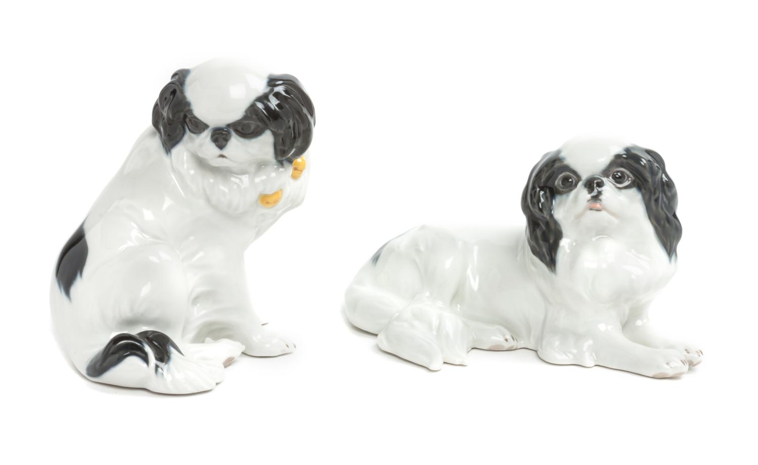 Two Meissen Porcelain Figures Height of taller 6 inches. — 19TH/20TH CENTURY