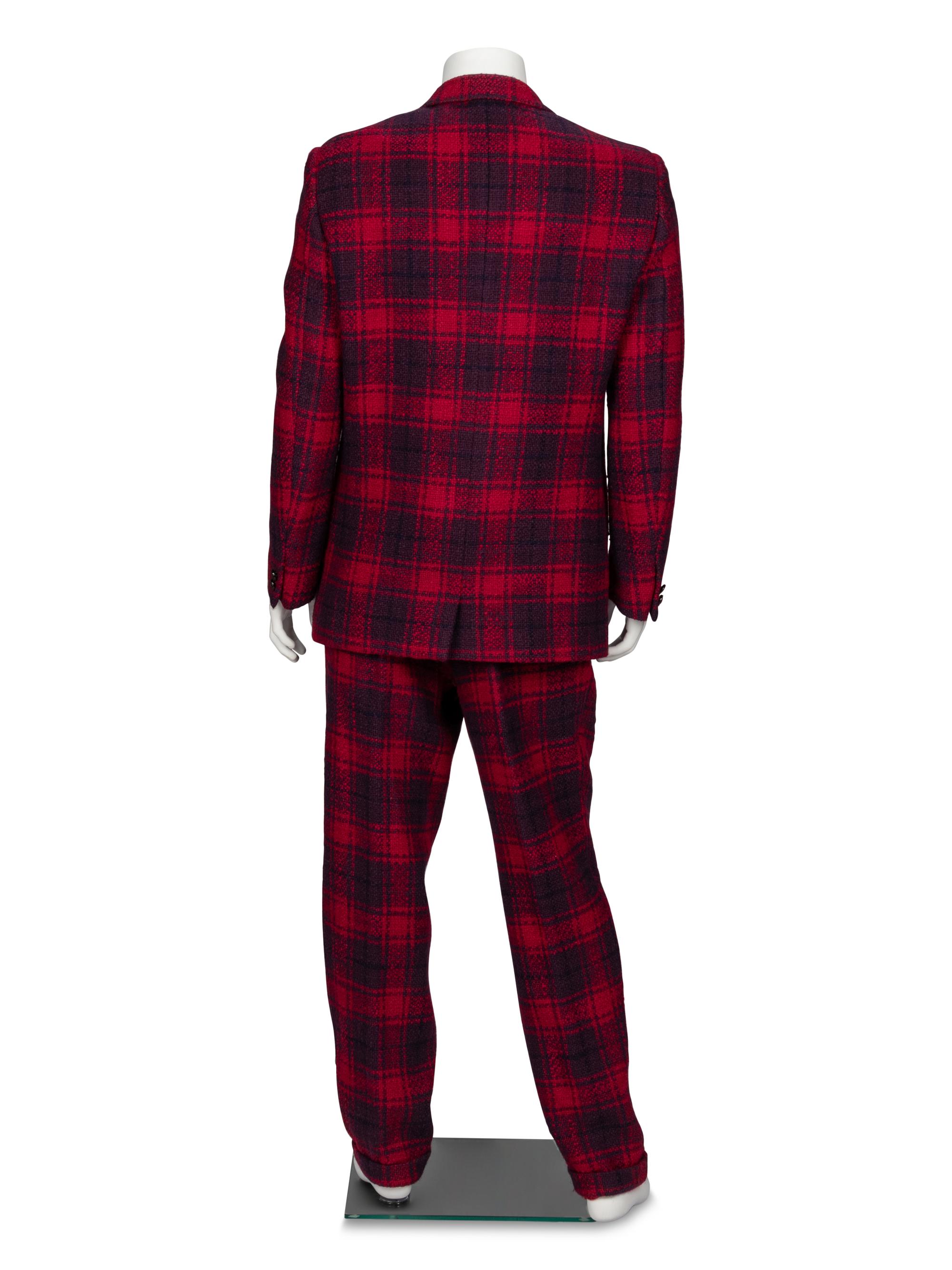 Gianni Versace, Wool Plaid Tweed Suit
