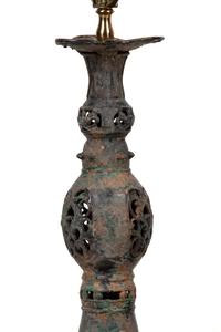 Two Japanese Bronze Lamps
