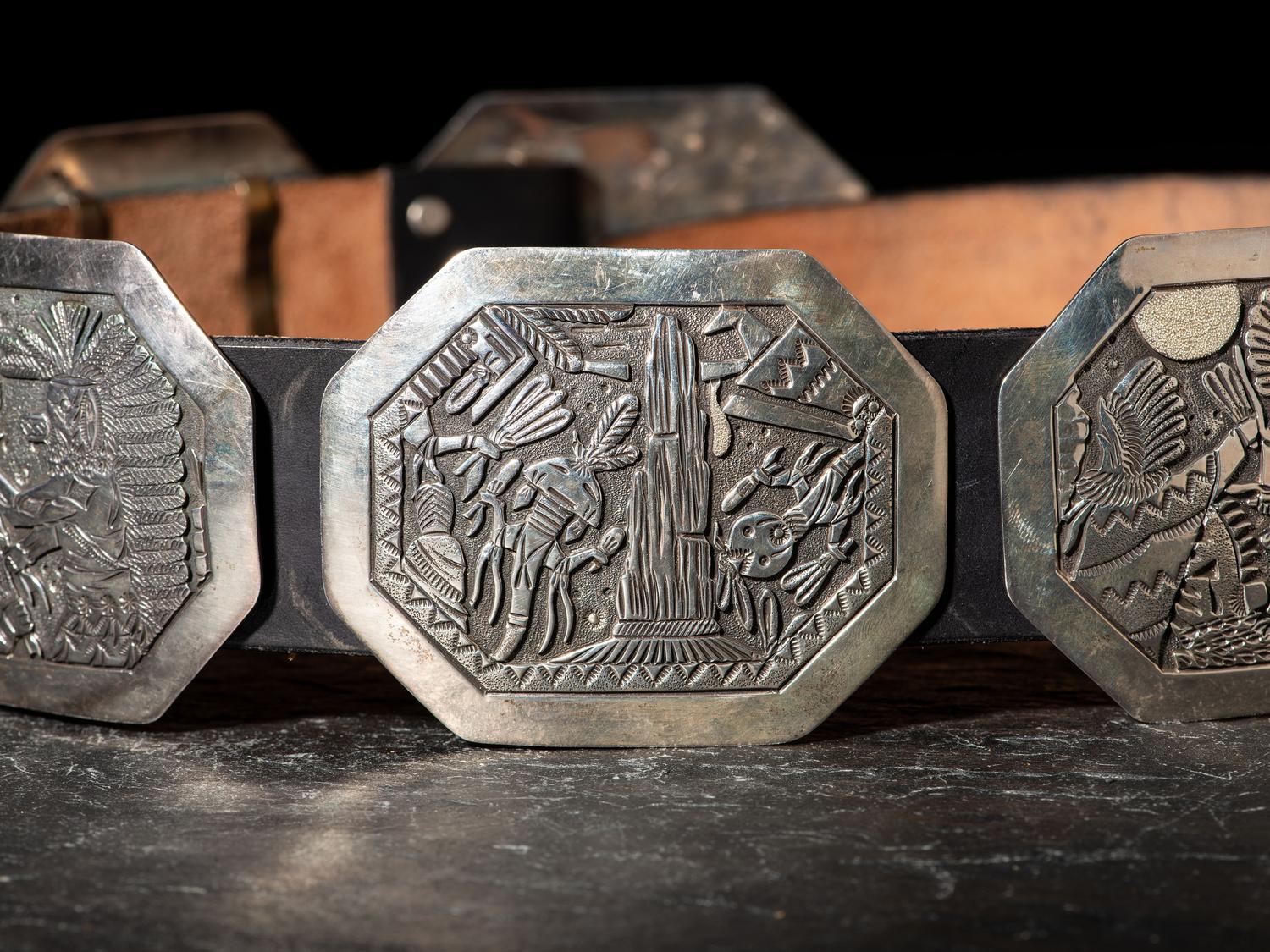 Silver Storyteller Concha Belt, 1994