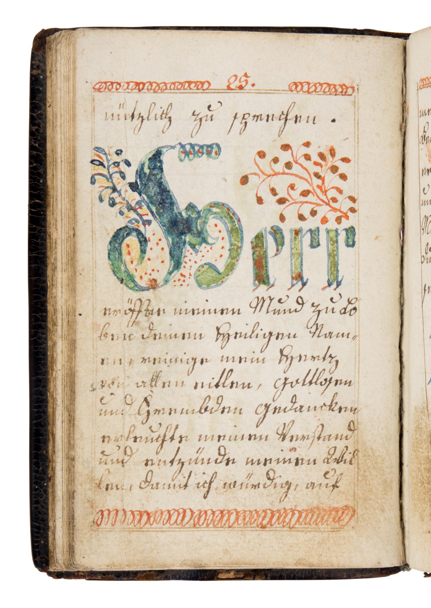 BOHEMIAN ILLUMINATOR Prayerbook, in German (Sorbian-German dialect), illuminated manuscript on paper [Czechia, Planá, 8 May, 1794]