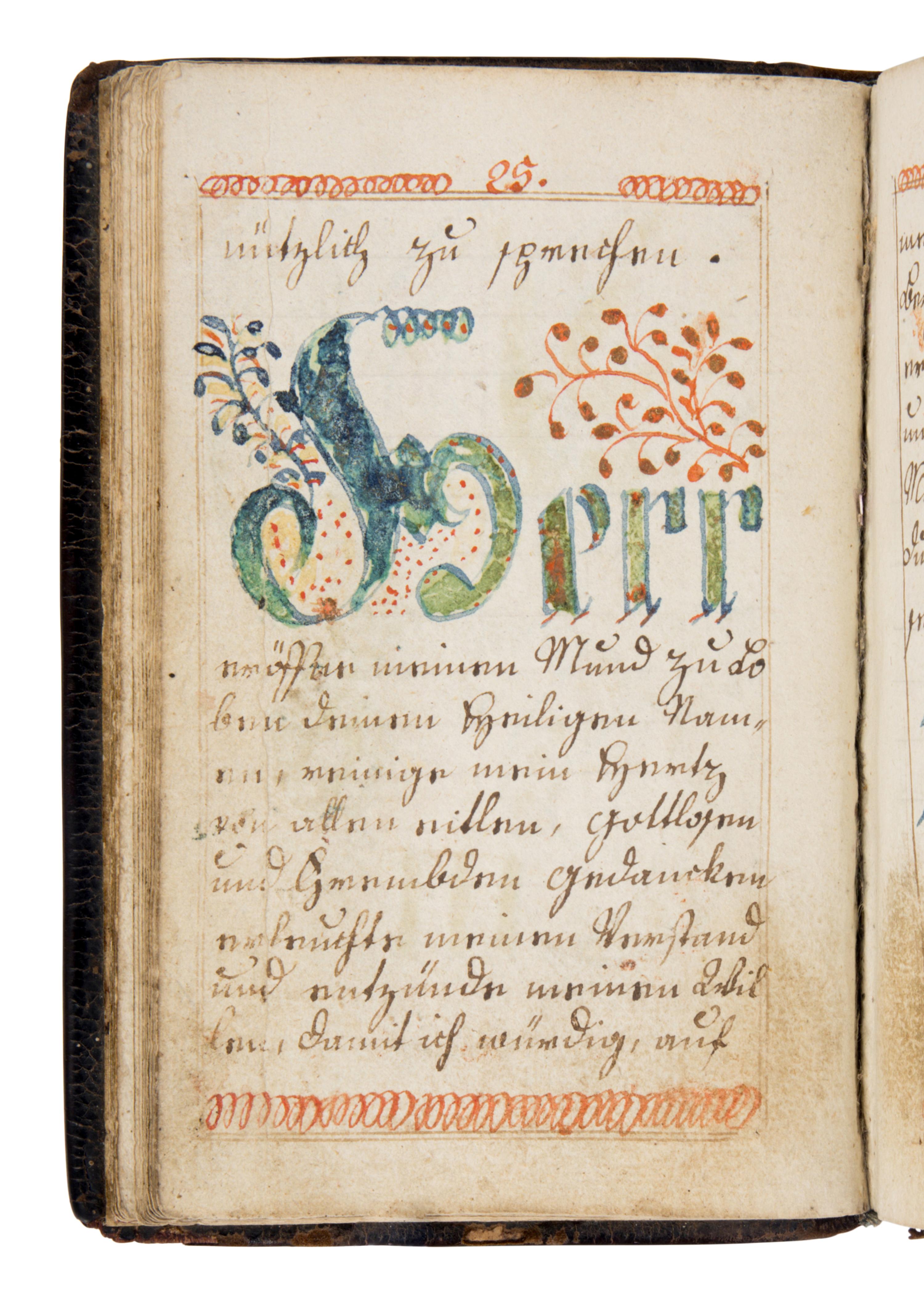 BOHEMIAN ILLUMINATOR Prayerbook, in German (Sorbian-German dialect), illuminated manuscript on paper [Czechia, Planá, 8 May, 1794]