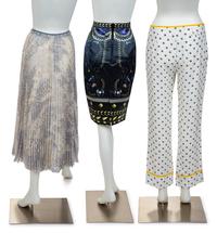 Three Designer Items: Givenchy & Fendi Pants, Valentino Skirt, 2000-10s