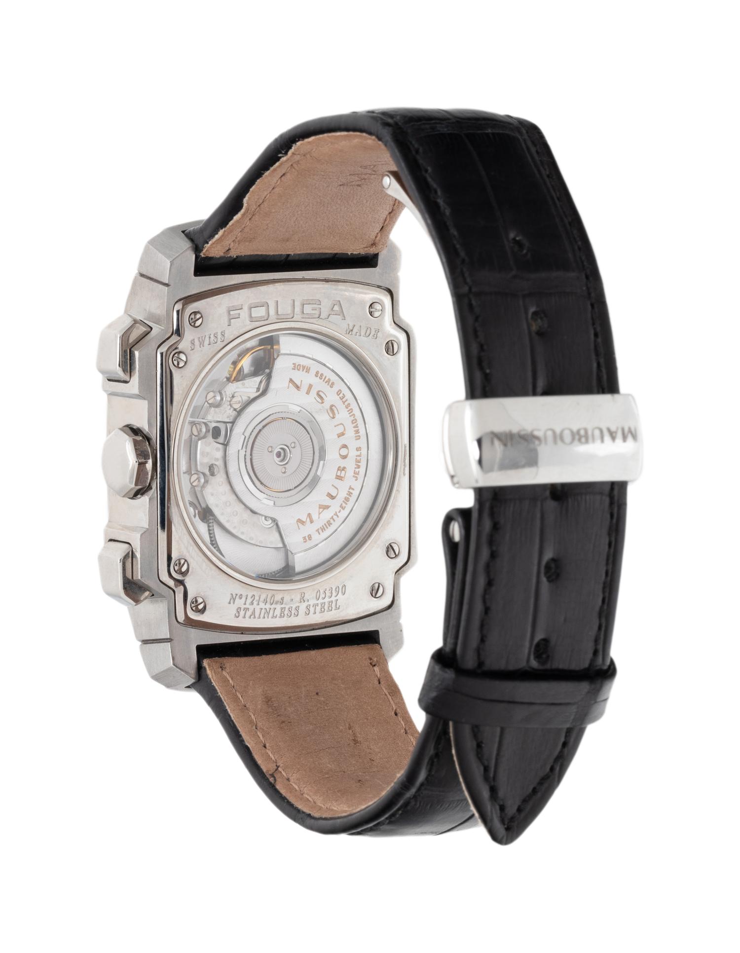 MAUBOUSSIN, REF. 05390 STAINLESS STEEL 'FOUGA' CHRONOGRAPH WATCH