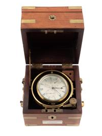 A Parkinson & Frodsham Brass Gimballed Ship's Chronometer