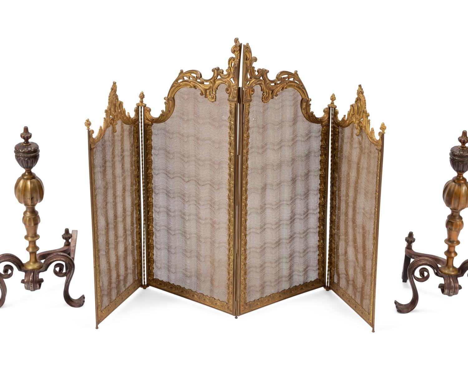 An Assembled Louis XV Style Fireplace Suite