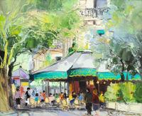 Artist Unknown, (French, 20th Century), Two Works; Pont Neuf, Paris and St. Germain de Pres