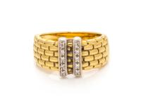 BICOLOR GOLD AND DIAMOND RING