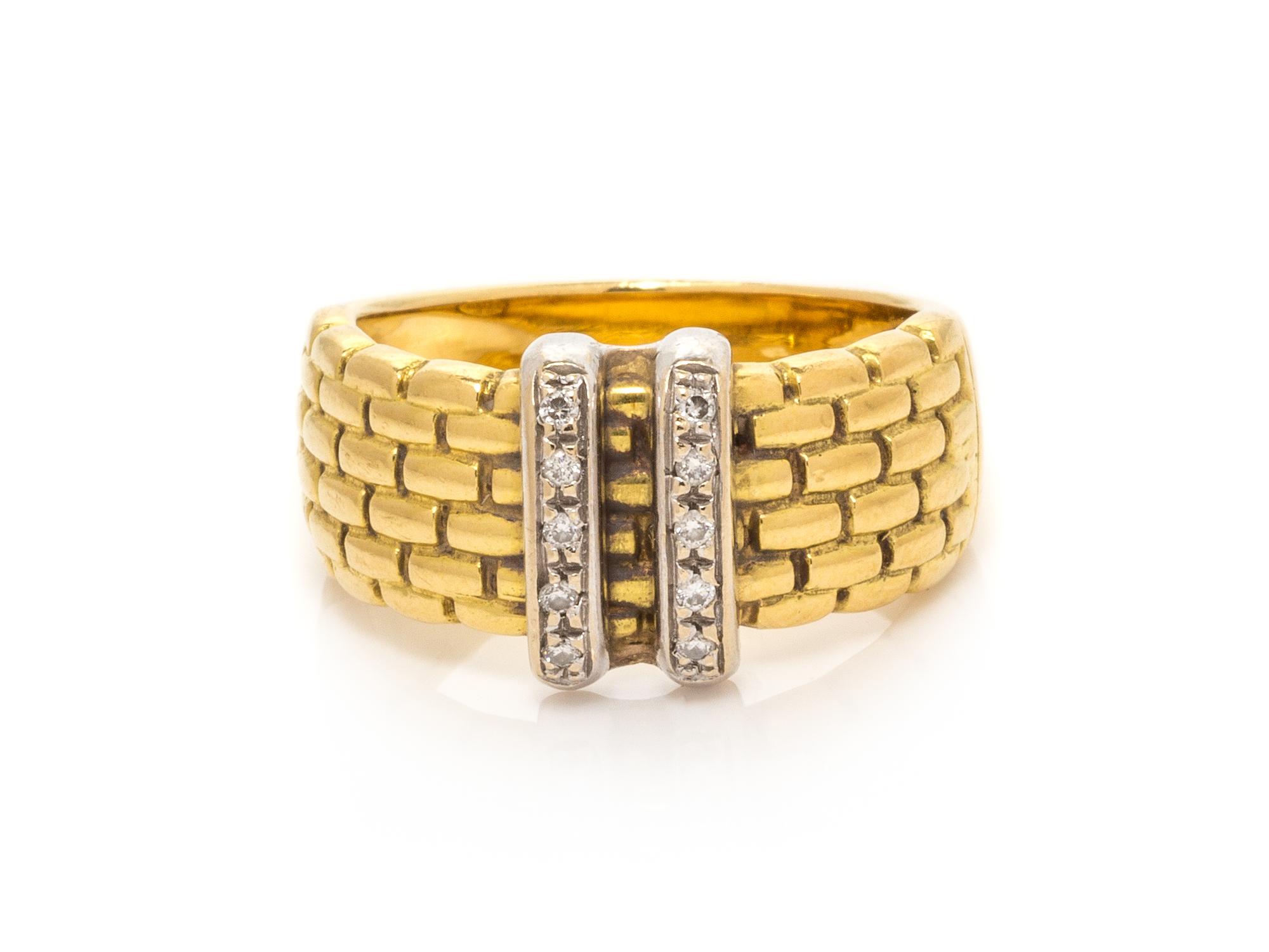 BICOLOR GOLD AND DIAMOND RING