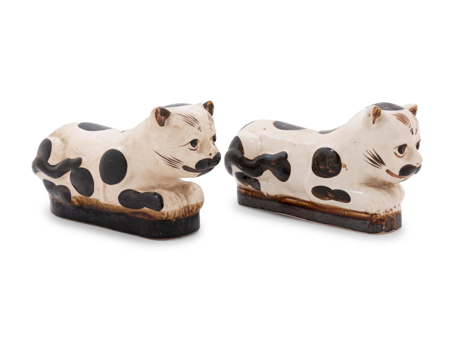 Five Chinese Porcelain Polychrome Glazed Animals