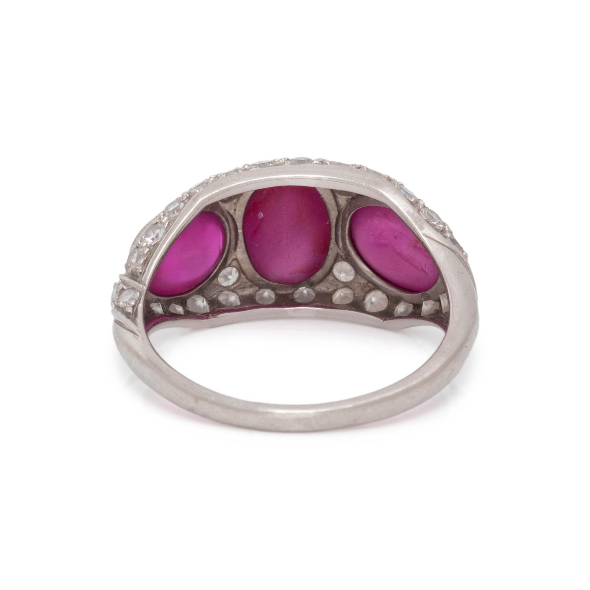 WALTON & CO., STAR RUBY AND DIAMOND RING