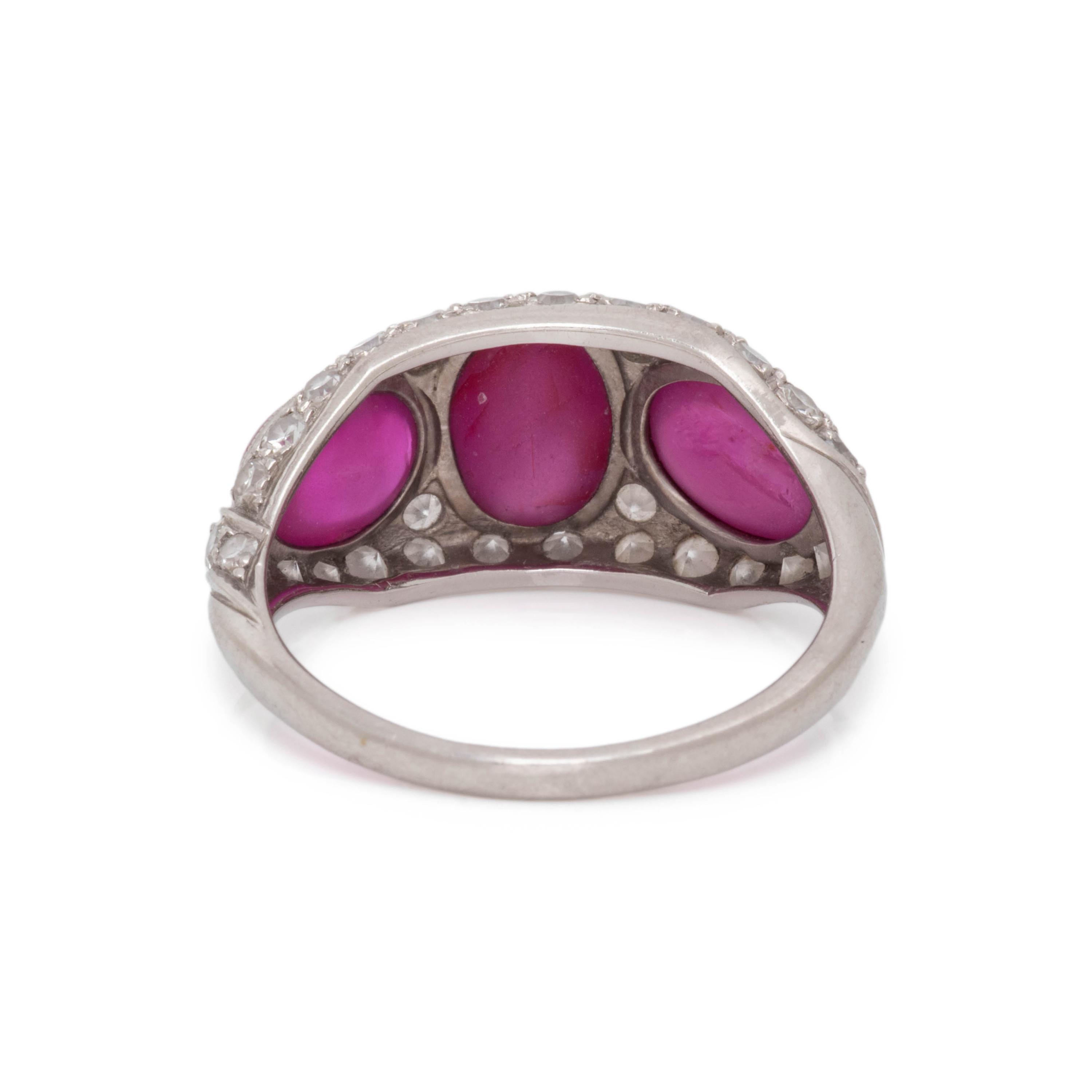 WALTON & CO., STAR RUBY AND DIAMOND RING
