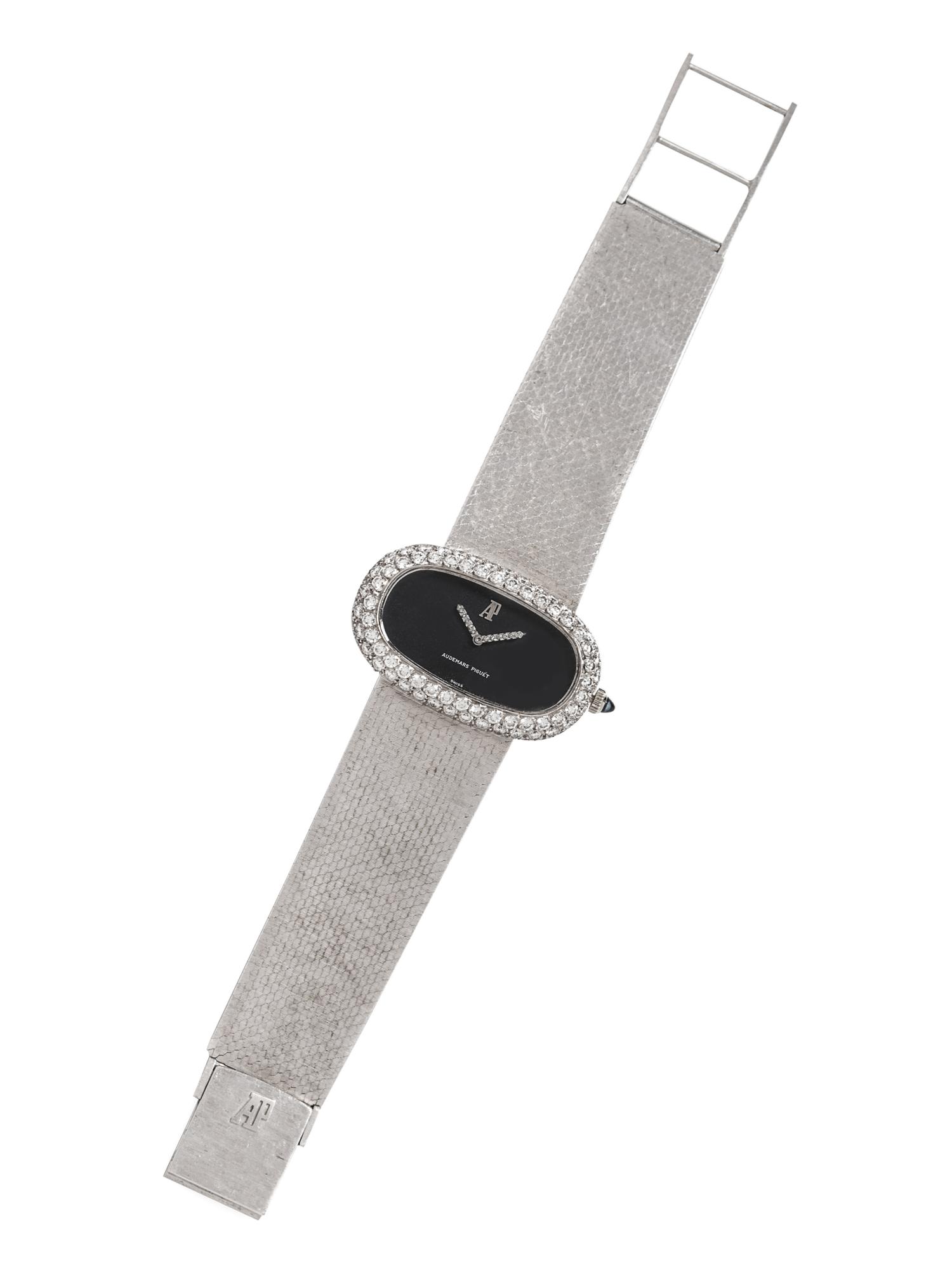 An 18 Karat White Gold and Diamond Wristwatch, Audemars Piguet,